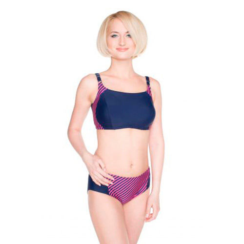 Купальник Camelia после мастэктомии 2583 розовая полоска