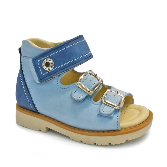 Сандали Мега Ортопедик для мальчиков 015 09-02 голубой/парламент
