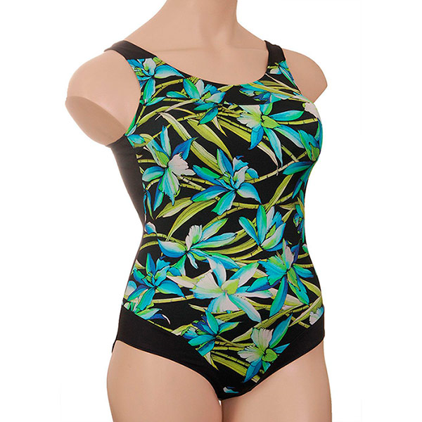 Купальник Valeria для фиксации экзопротеза К0792-2Ч П43 черный/цветы