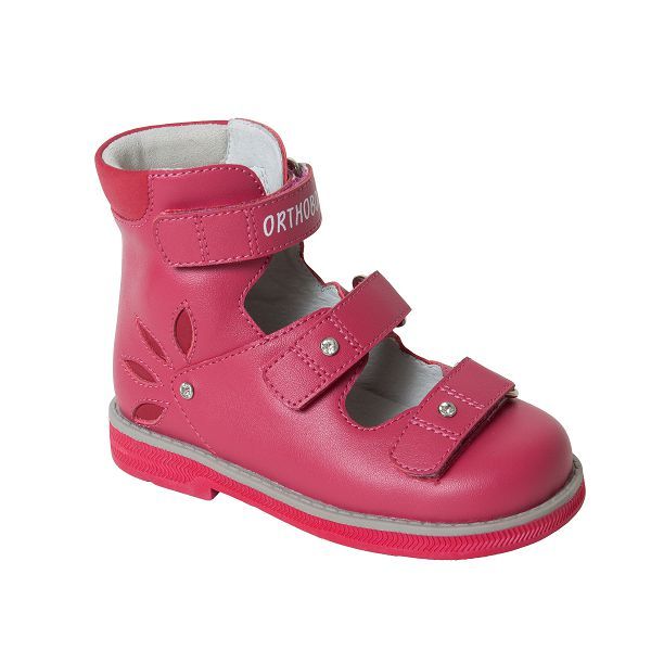 Сандали ортопедические Ортобум для девочек 81597-32 цвет брусничный