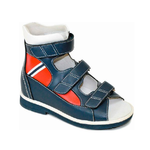 Сандали ортопедические Ортобум для мальчиков 71057-04 т.синий/красный