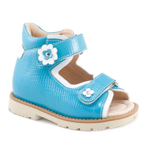 Сандали Мега Ортопедик для девочек 030 129-30 голубой лак
