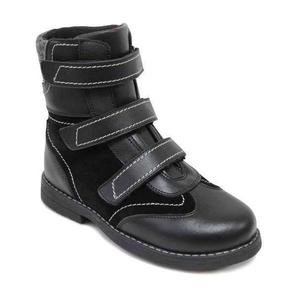 Полусапожки ортопедические Ортобум для мальчиков 61595-44 черный/графит