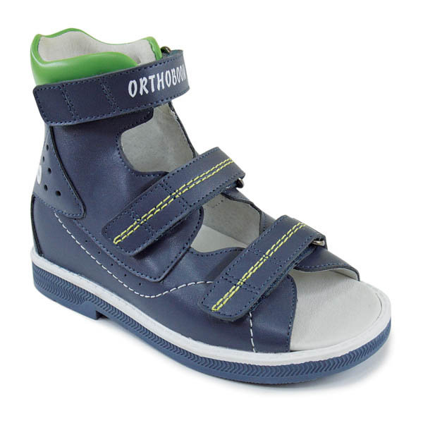 Сандали ортопедические Ортобум для мальчиков 71057-09 синий/зеленый