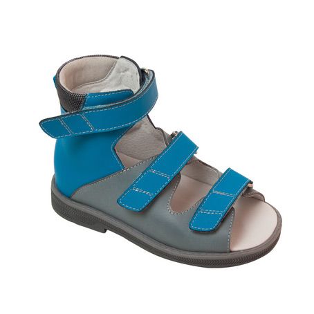 Сандали ортопедические Ортобум для мальчиков 71497-1 бирюзовый/серый