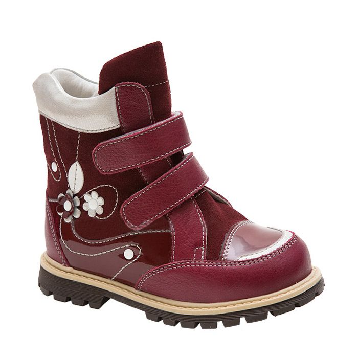 Сапожки ортопедические ТВИКИ утепленные арт.TW-504 цвет бордовый/красный