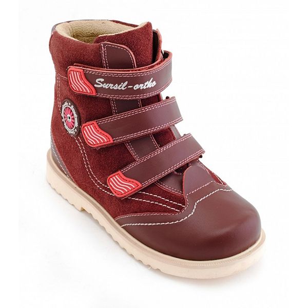 Ботинки ортопедические Сурсил-Орто демисезонные утепленные арт.23-217 бордовые