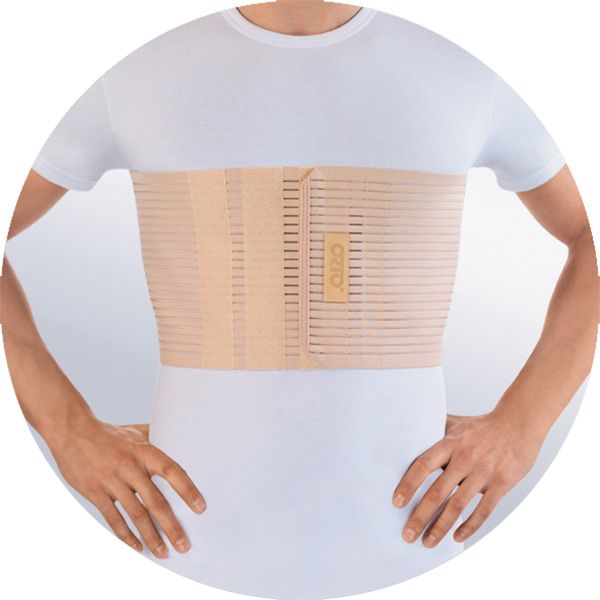 Бандаж на грудную клетку мужской облегченный БГК-413 высота 20 см