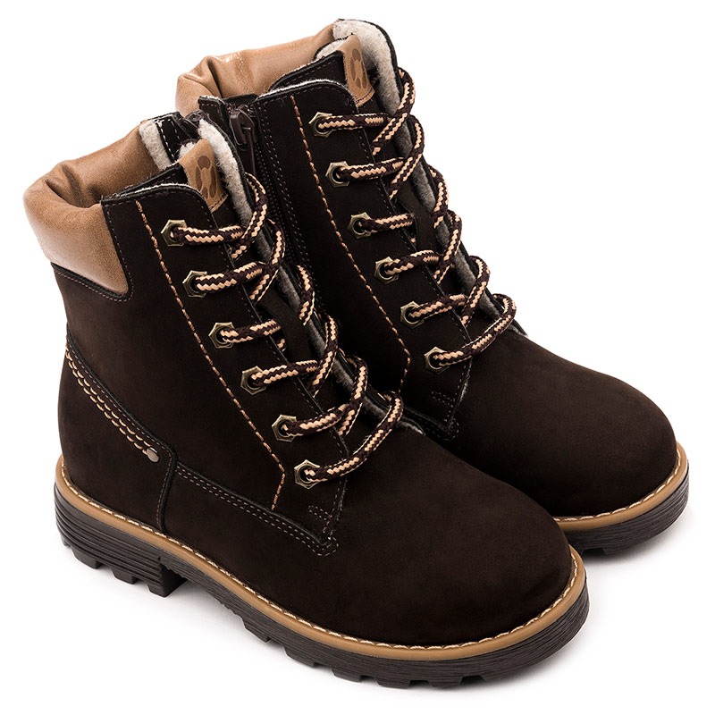 Ботинки Тапибу утепленные для мальчиков FT-23014.18-OL13O.01 каир/коричневые.