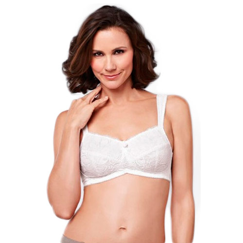 Бюстгальтер без косточек Amoena для фиксации экзопротеза Rebecca SB 0806 белый
