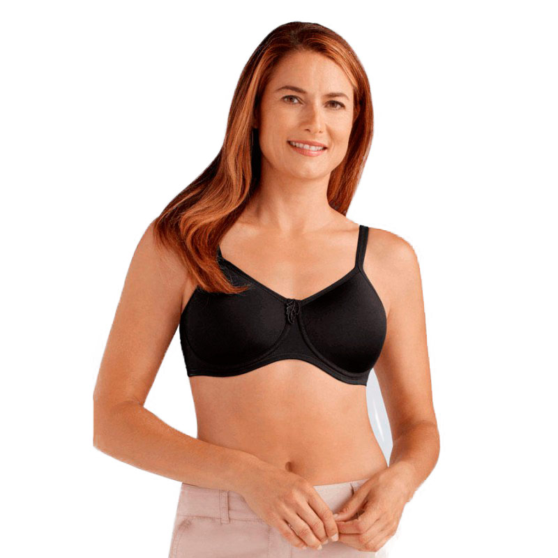 Бюстгальтер без косточек Amoena для фиксации экзопротеза Lara SB 0675 черный