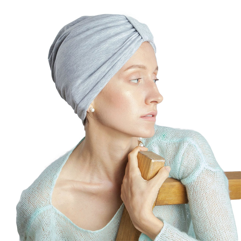 Убор головной Golova Тюрбан серый меланж