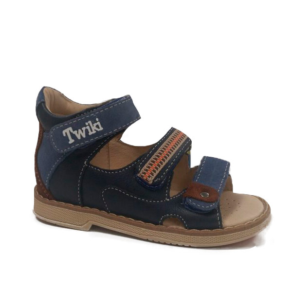 Сандали ортопедические Твики для мальчиков TW-128 4 синий/коричневый.