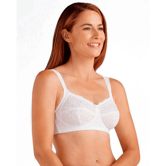 Бюстгальтер без косточек Amoena для фиксации экзопротеза Carmen SB 0700 белый