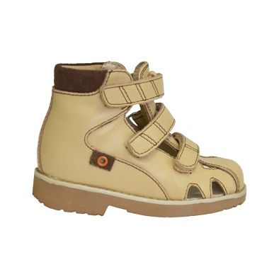 Сандали Ортек с высоким берцем для мальчиков 73673K бежевый/т.коричневый
