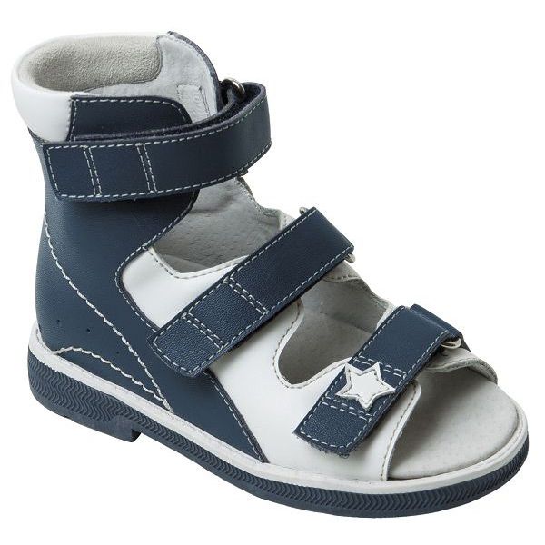 Сандали ортопедические Ортобум для мальчиков 71397-7 т.синий/белый