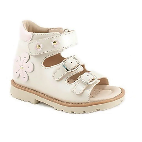 Сандали ортопедические Мега Ортопедик для девочек 051 14 21-24 бежевый/розовый