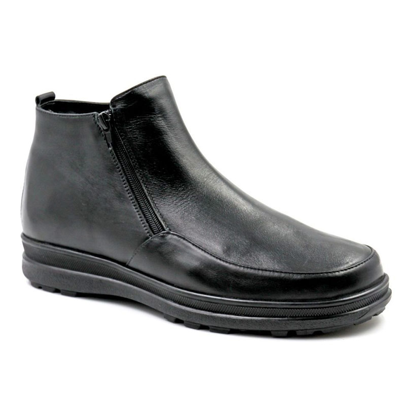 Ботинки ортопедические Ортомода утепеленные с шерстью мужские 9188-Х-901 черные.