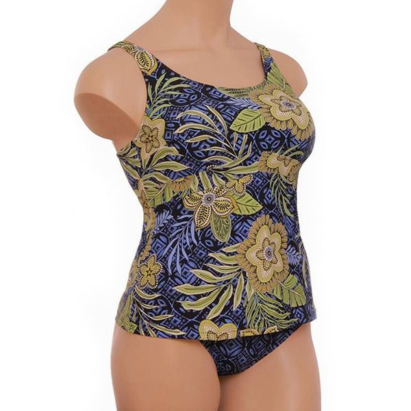 Комплект купальный VALERIA для фиксации экзопротеза арт.К0881 П67 синий/зеленые цветы