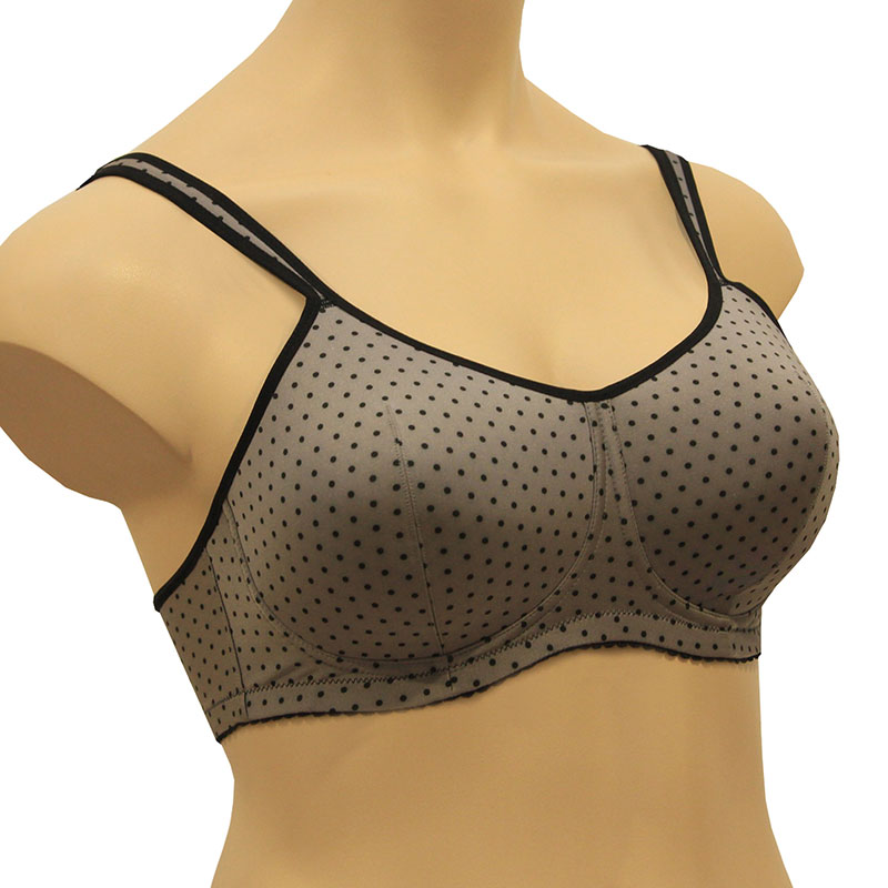 Бюстгальтер Valeria для фиксации экзопротеза ЛФ0907-1 П83 горох на сером