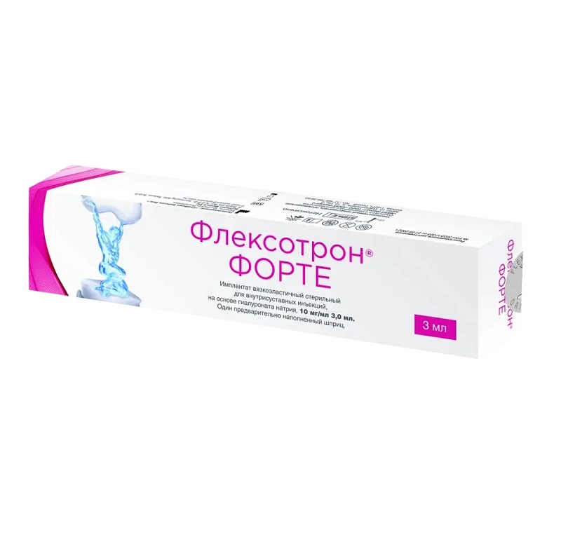 Флексотрон Форте средство для внутрисуставного введения шприц 10мг/мл, 1%, 3,0мл шприц 1шт