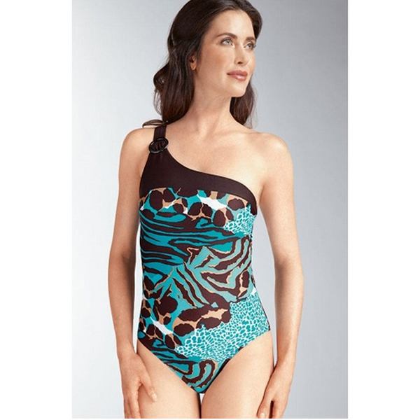 Купальник Amoena Sienna арт.70741 кофейный/нефритовый