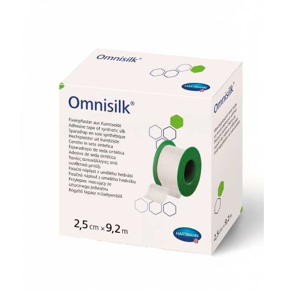 Пластырь Omnisilk фиксирующий на шелковой основе 2,5см х 9,2м