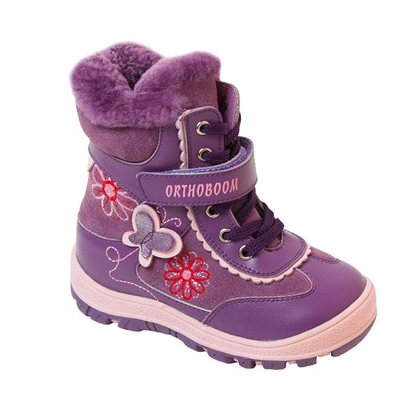 Сапожки ортопедические Ортобум зимние для девочек 63395-43 фиолетовые