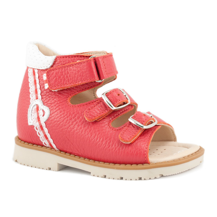 Сандали Мега Ортопедик для девочек 051-204 2 23 красные