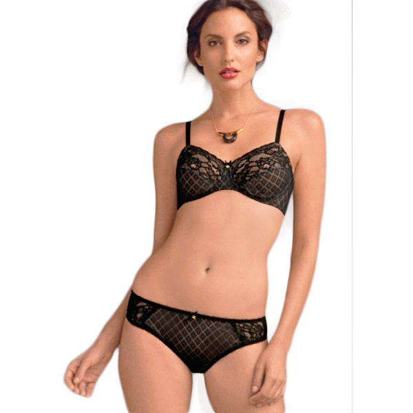 Бюстгальтер на косточках AMOENA для фиксации экзопротезов Johanne WB арт.1106 черный