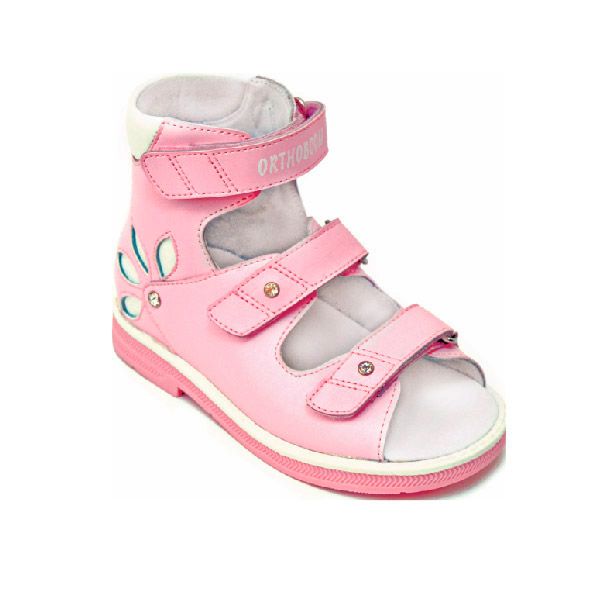 Сандали ортопедические Ортобум для девочек 71497-1 св.розовый/белый