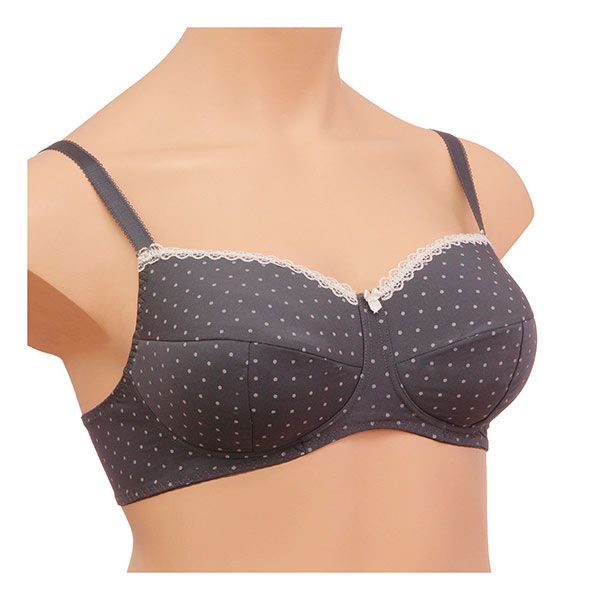 Бюстгальтер Valeria для фиксации экзопротеза ЛФ0860-1 П137 серый/орнамент