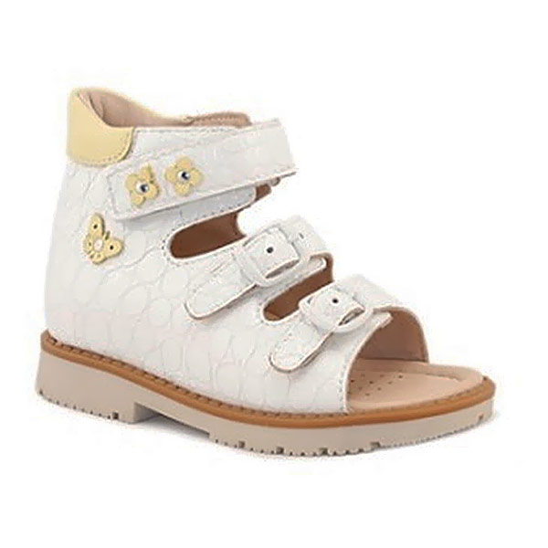 Сандали ортопедические Мега Ортопедик для девочек 051 31 30-31 белый/желтый