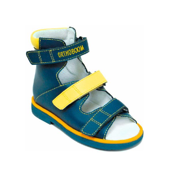 Сандали ортопедические Ортобум для мальчиков 71497-1 т.синий/желтый