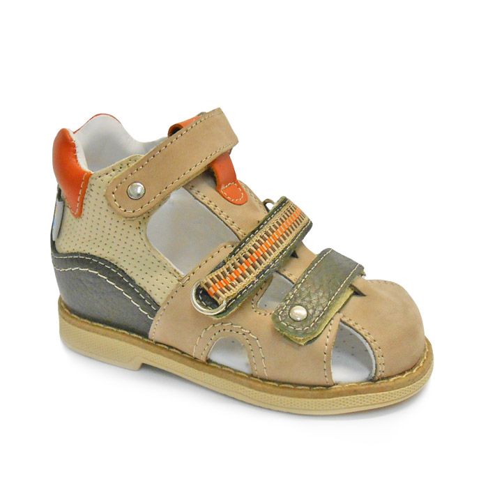 Сандали ортопедические Твики для мальчиков TW-222 бежевый/коричневый