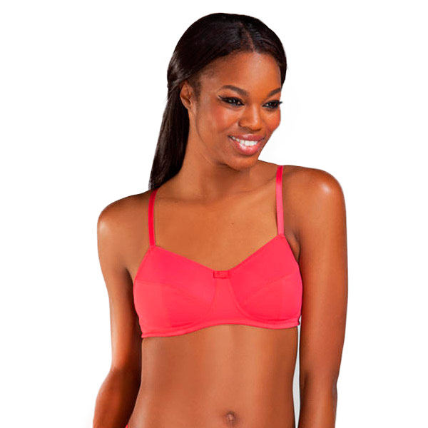 Бюстгальтер на косточках AMOENA для фиксации экзопротезов Lina WB арт.0444 красный коралл