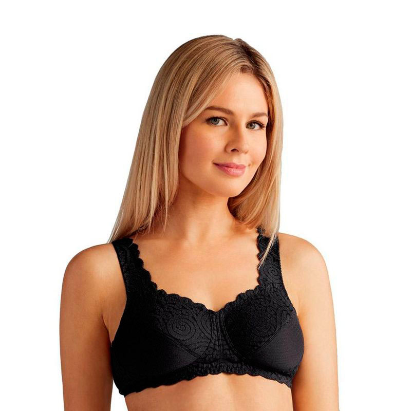 Бюстгальтер без косточек Amoena для фиксации экзопротеза Jasmin SB 44233 черный