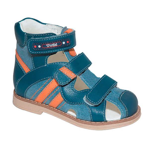 Сандали ортопедические Твики для мальчиков TW-270 синий/оранжевый