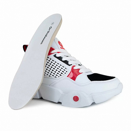 Кроссовки ортопедические Ортобум для девочек 30247-17 белый/черный/клубничный. Изображение 4 из 6