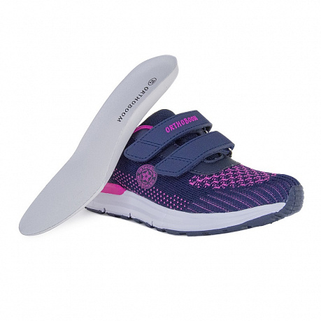 Кроссовки ортопедические Ортобум для девочек 30245-13 темно-синий/розовый. Изображение 5 из 5