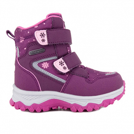 Полусапожки ортопедические Ортобум с шерстью для девочек 63055-02 сиреневый тааффеит. Изображение 2 из 6