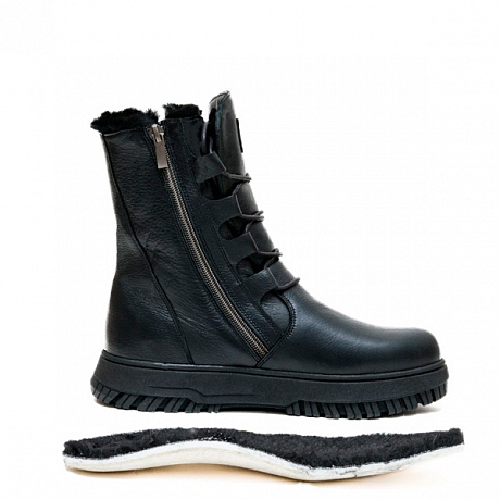 Полусапоги Orto-Care с мехом женские FW-60-25-22/2KM черные. Изображение 2 из 4