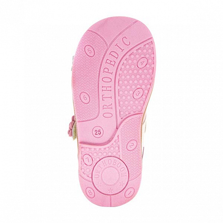 Сандали ортопедические Ортобум для девочек 71587-33 пастельный розовый/цветы. Изображение 5 из 6