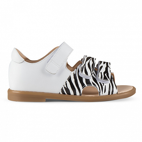 Сандали ортопедические Твики для девочек TW-135-27 белый/принт зебра. Изображение 2 из 5