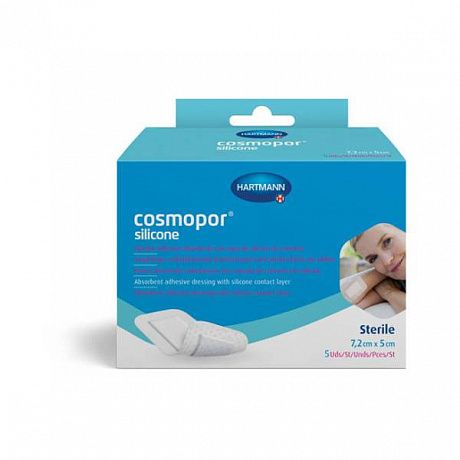 Повязка впитывающая Cosmopor silicone с контактным слоем из силикона 5 шт.. Изображение 2 из 2