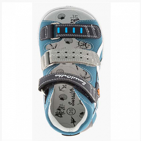 Сандали ортопедические Сурсил-Орто для мальчиков 55-515S синий-белый. Изображение 4 из 5