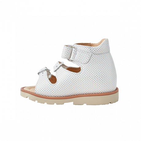 Сандали ортопедические Мега Ортопедик для девочек 051 12 30-80 бело-золотые. Изображение 3 из 4