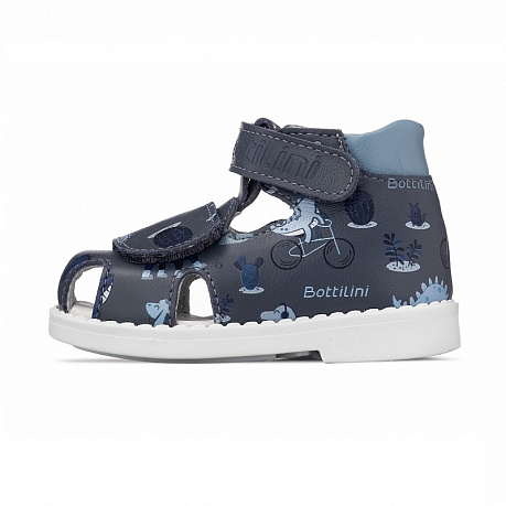 Сандалии Bottilini для мальчиков SO-247(59) синие с динозаврами. Изображение 2 из 4