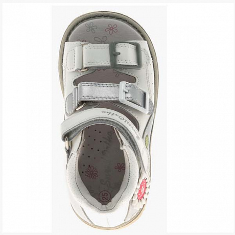 Сандали ортопедические Сурсил-Орто для девочек 55-179 белый/серебряный. Изображение 4 из 5