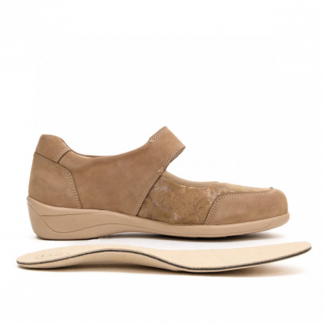 Туфли Dr. Spektor женские 2437757 бежево-серый/кэмел. Изображение 3 из 3